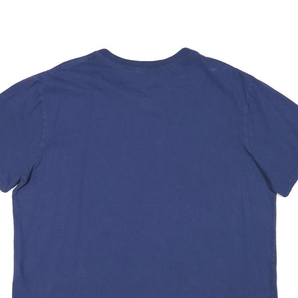 DISNEY Mens Blue Mickey Graphic T-Shirt L Short Sleeve Crew Neck Cotton Blend