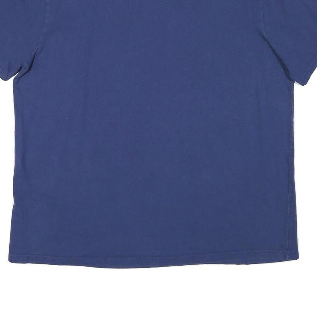 DISNEY Mens Blue Mickey Graphic T-Shirt L Short Sleeve Crew Neck Cotton Blend