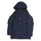 CARHARTT Mens Blue Cotton Hooded Jacket M Zip Plain Workwear Casual