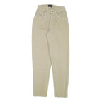 TRUSSARDI Womens Beige Slim Jeans Denim W24 L29 Stylish Cotton Blend Zip