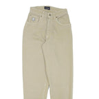 TRUSSARDI Womens Beige Slim Jeans Denim W24 L29 Stylish Cotton Blend Zip