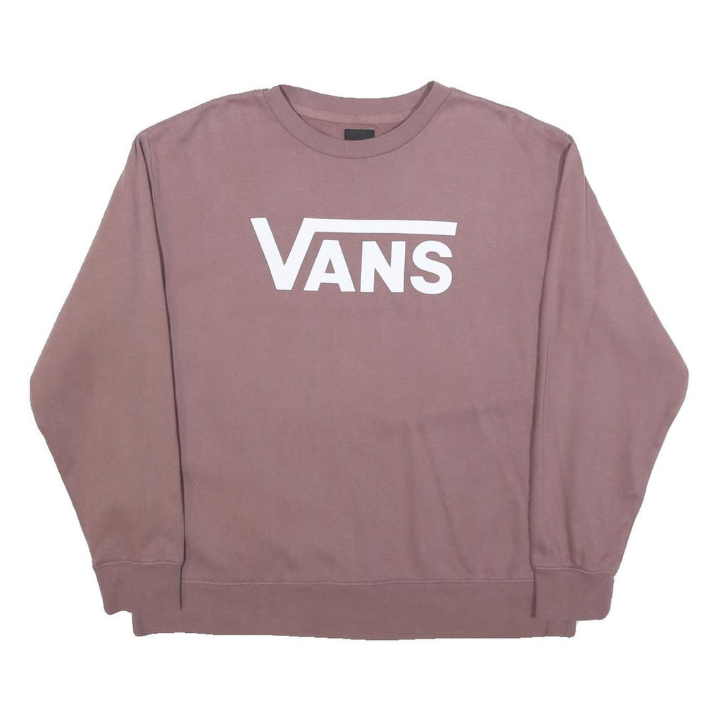 VANS Mens Mauve Crew Neck M Cotton Logo Sweatshirt Casual Streetwear