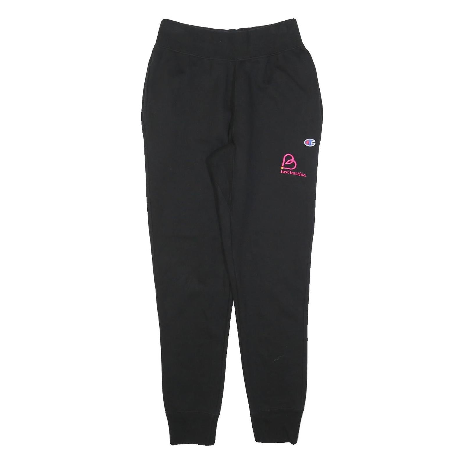 CHAMPION REVERSE WEAVE Womens Joggers Black Slim Tapered S W24 L28 Cotton Blend