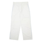 ADIDAS Womens Polyester White Loose Straight Trousers W32 L30 Casual Sportswear