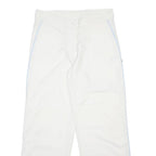 ADIDAS Womens Polyester White Loose Straight Trousers W32 L30 Casual Sportswear