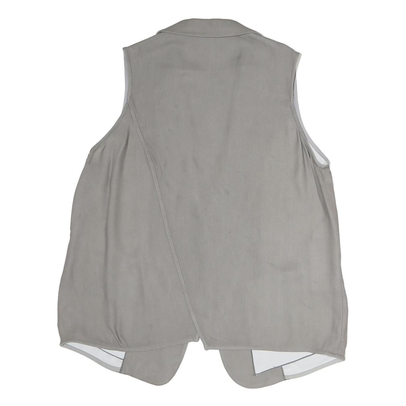 ARMANI COLLEZIONI Womens Grey Cotton Blend Classic Button Jacket M Tailored