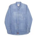 DICKIES Mens Blue Denim Shirt M Cotton Button Collar Casual