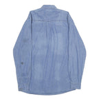 DICKIES Mens Blue Denim Shirt M Cotton Button Collar Casual