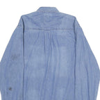 DICKIES Mens Blue Denim Shirt M Cotton Button Collar Casual