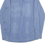 DICKIES Mens Blue Denim Shirt M Cotton Button Collar Casual