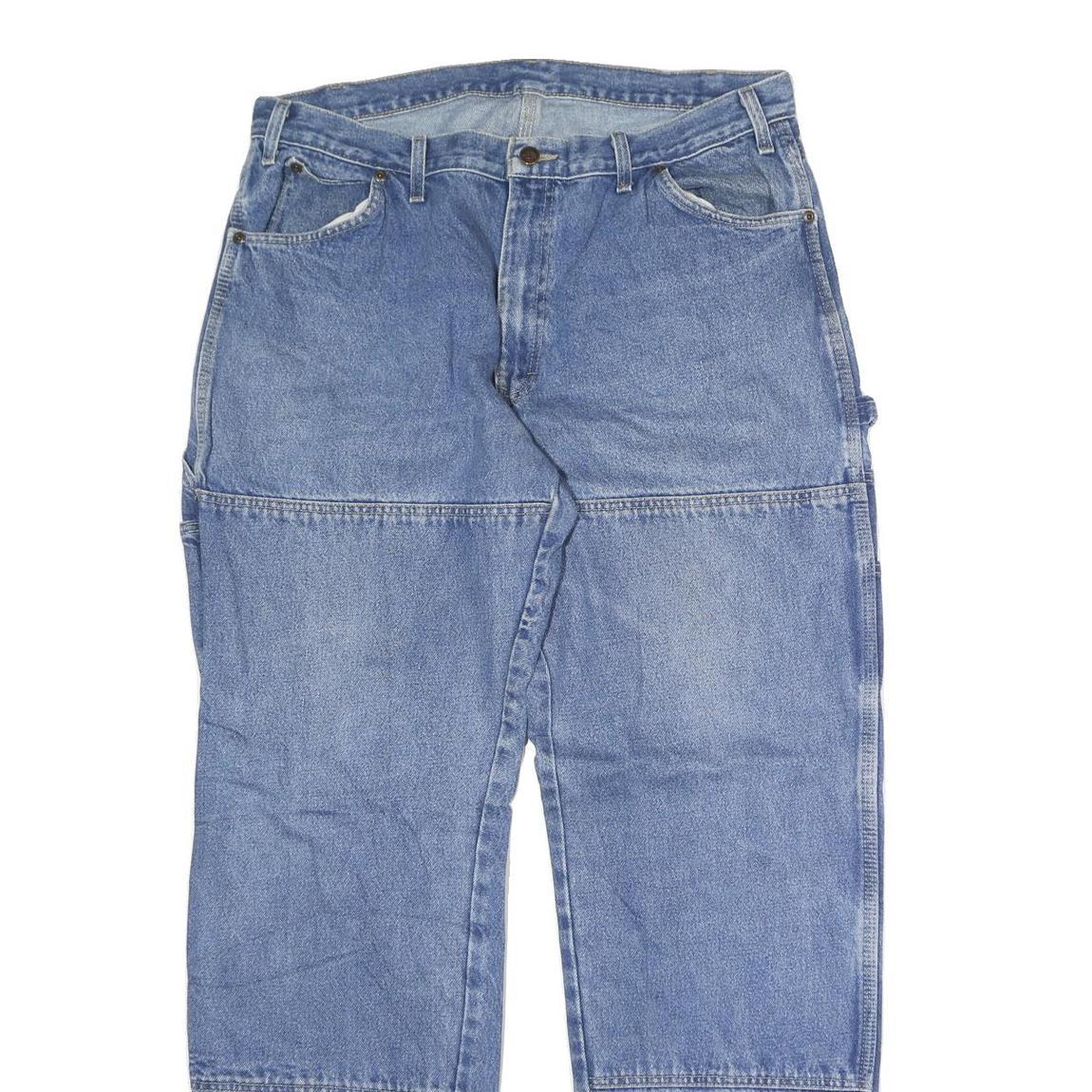 DICKIES Mens Jeans Blue Relaxed Carpenter Denim Medium W38 L32 Workwear
