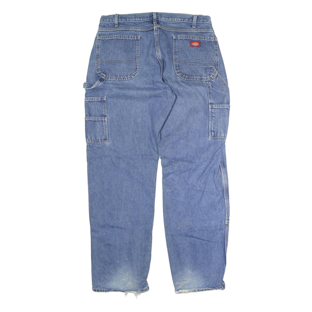 DICKIES Mens Jeans Blue Relaxed Carpenter Denim Medium W38 L32 Workwear