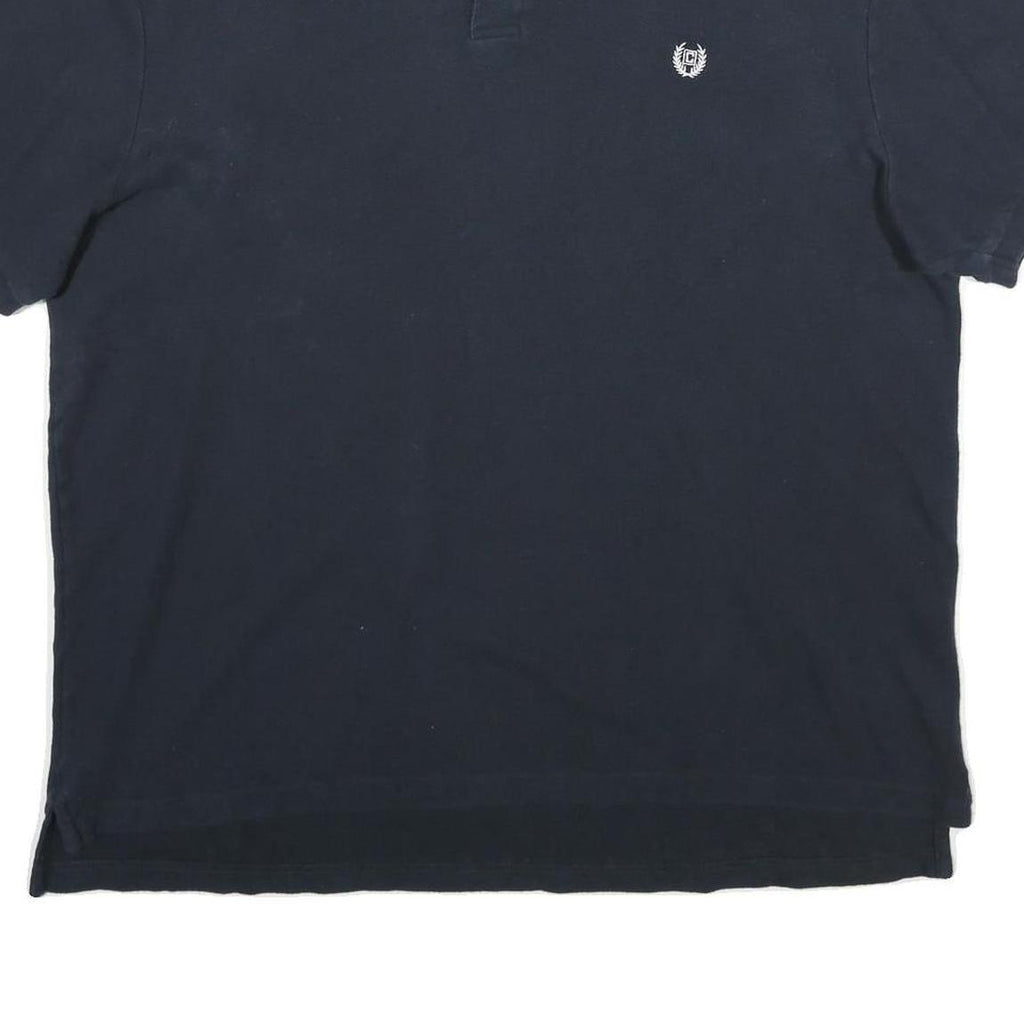 CHAPS Mens Blue Short Sleeve Plain Polo Shirt XL Classic Cotton Comfort
