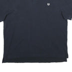 CHAPS Mens Blue Short Sleeve Plain Polo Shirt XL Classic Cotton Comfort
