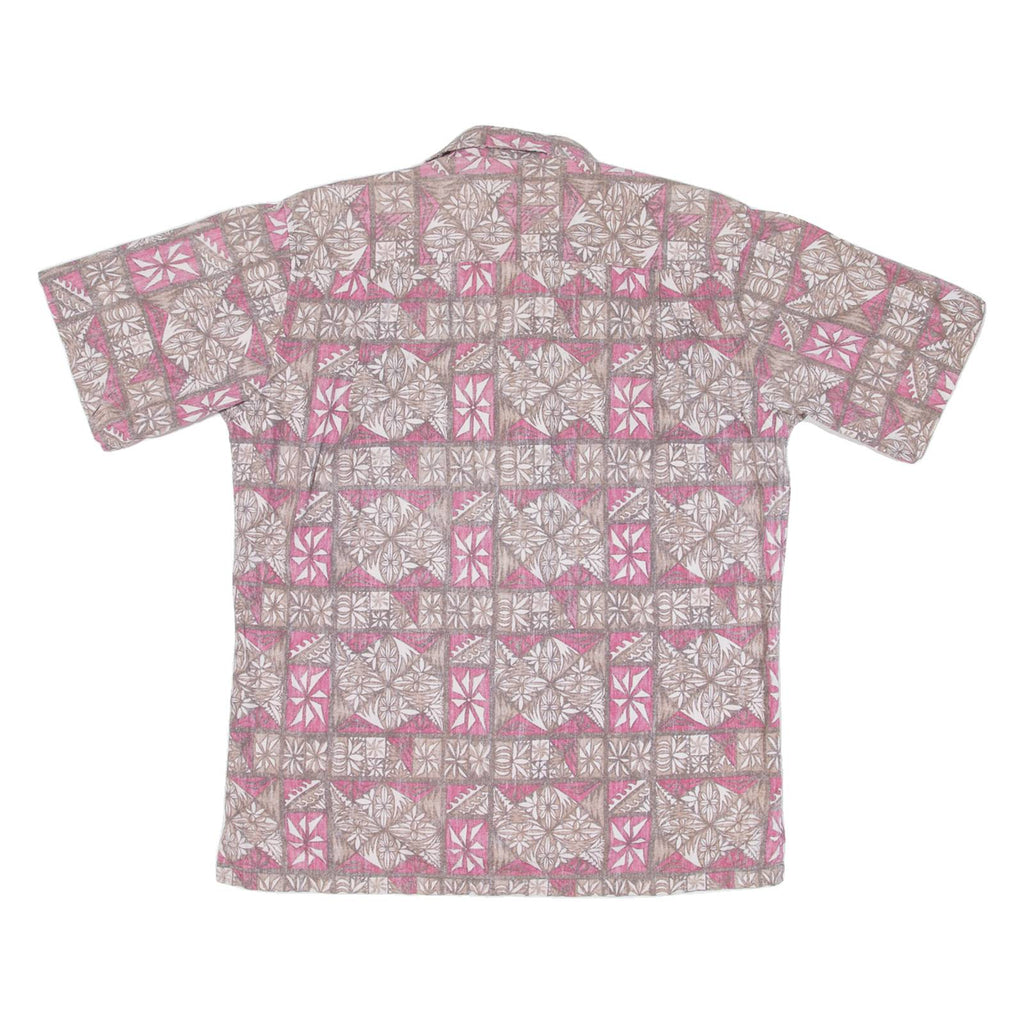 THE ONE SHIRT Mens Hawaiian Shirt Pink Crazy Pattern M