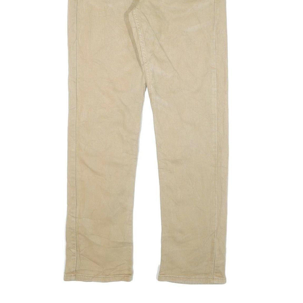 LEVI'S Mens Cotton Blend Beige Slim Straight Trousers W29 L30 Casual Everyday