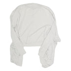 PINKO Womens White Cropped Top Long Sleeve Open Front Cardigan M Cotton Blend