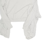 PINKO Womens White Cropped Top Long Sleeve Open Front Cardigan M Cotton Blend