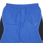 NIKE Mens Shorts Blue & Black Casual XL W33 Sports Logo Cotton Blend