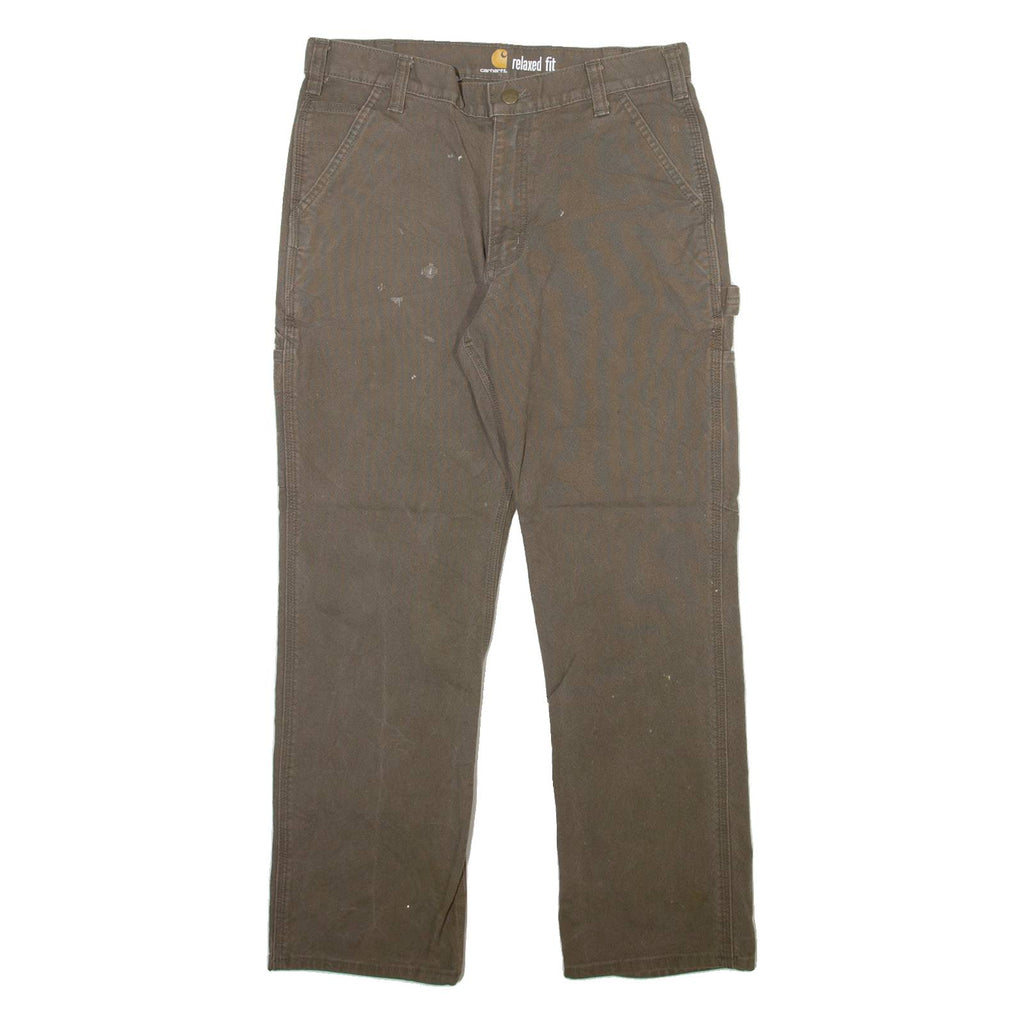 CARHARTT Carpenter Mens Trousers Grey Relaxed Straight W33 L30