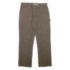 CARHARTT Carpenter Mens Trousers Grey Relaxed Straight W33 L30