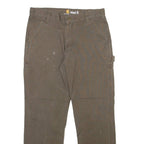 CARHARTT Carpenter Mens Trousers Grey Relaxed Straight W33 L30