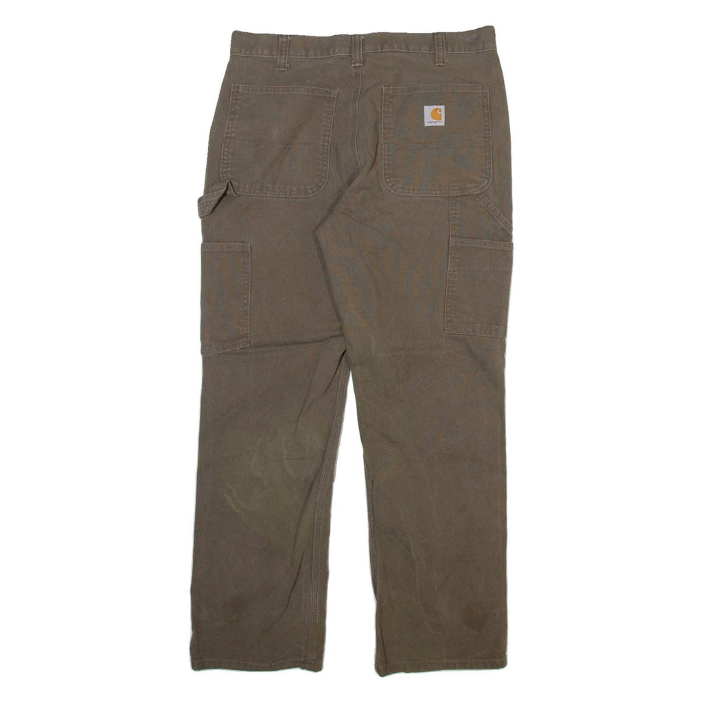 CARHARTT Carpenter Mens Trousers Grey Relaxed Straight W33 L30