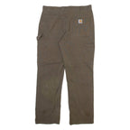 CARHARTT Carpenter Mens Trousers Grey Relaxed Straight W33 L30