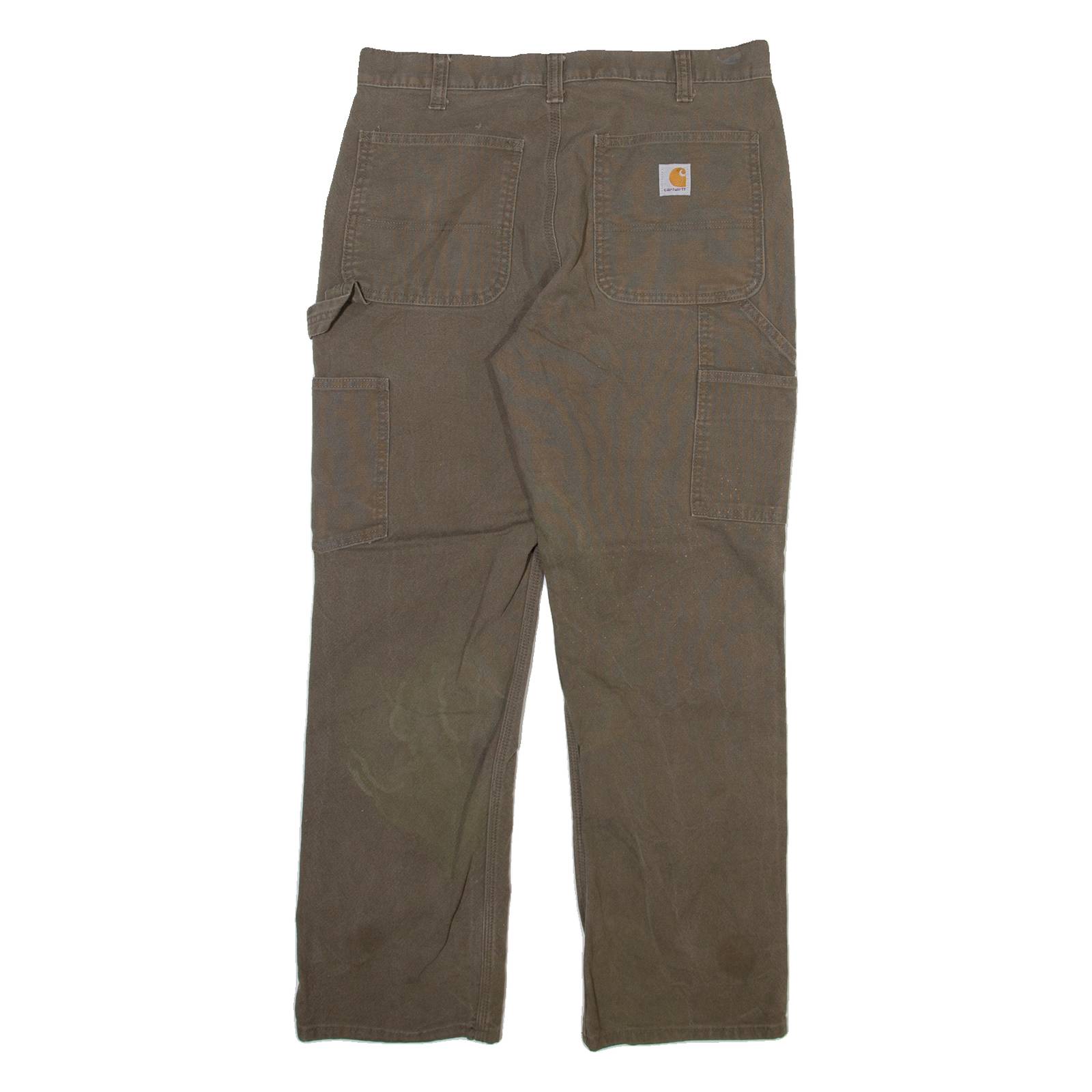 CARHARTT Carpenter Mens Trousers Grey Relaxed Straight W33 L30