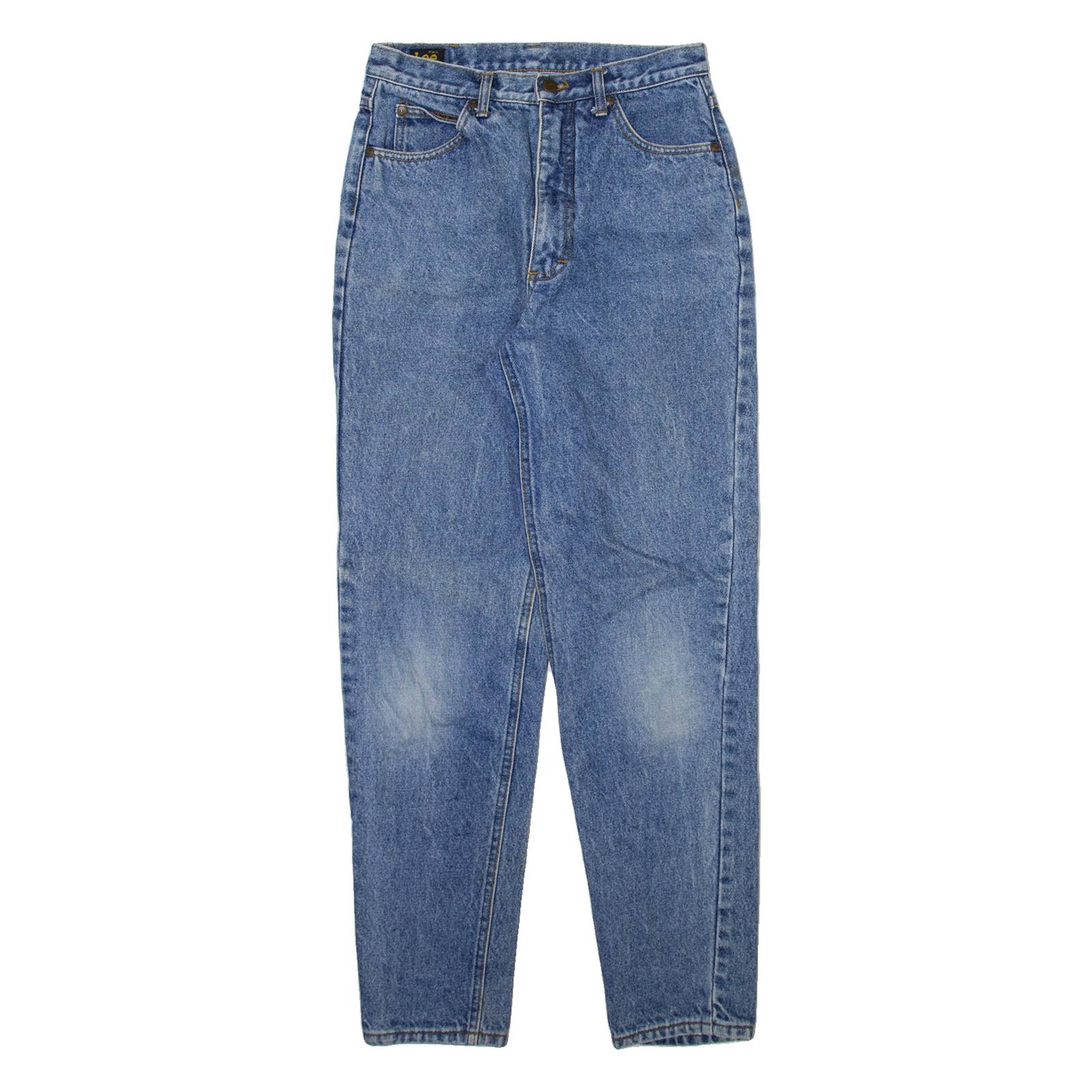 LEE Womens Jeans Blue Relaxed Tapered Acid Wash W26 L30