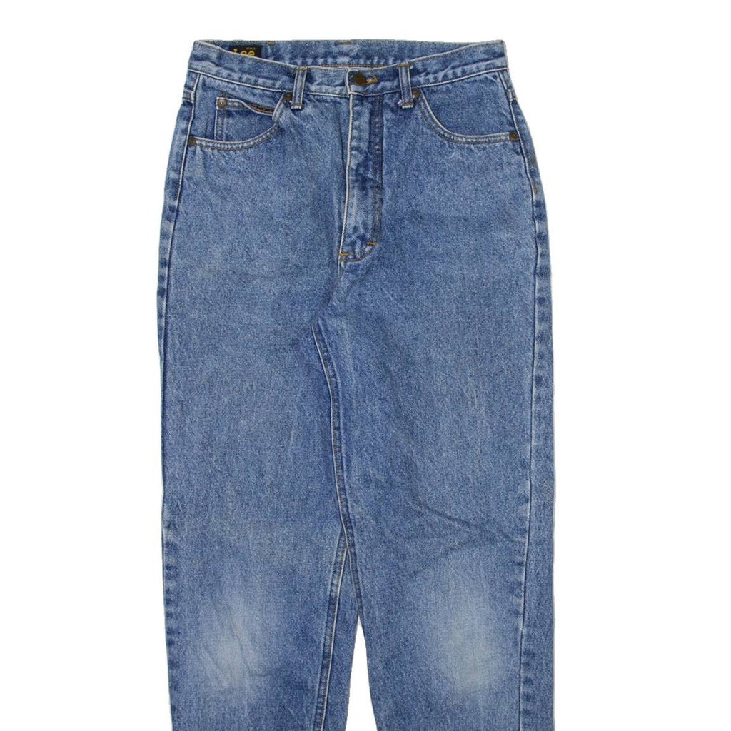 LEE Womens Jeans Blue Relaxed Tapered Acid Wash W26 L30