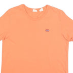LEVI'S Womens Orange Graphic T-Shirt M Short Sleeve Crew Neck Casual Cotton