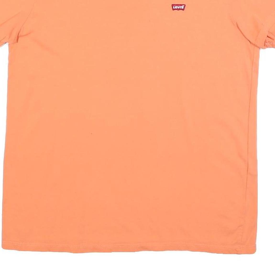 LEVI'S Womens Orange Graphic T-Shirt M Short Sleeve Crew Neck Casual Cotton