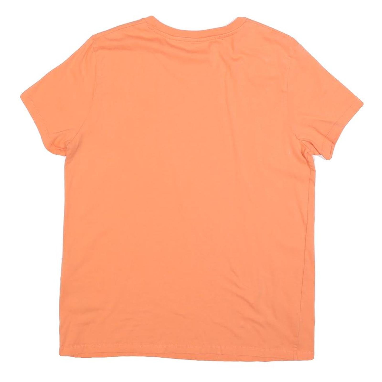 LEVI'S Womens Orange Graphic T-Shirt M Short Sleeve Crew Neck Casual Cotton