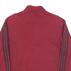 ADIDAS Mens Maroon 1/4 Zip Sweatshirt M Cotton Blend Athletic Sportswear