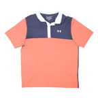 UNDER ARMOUR Mens Navy & Orange Polo Shirt XL Performance Athletic Golf