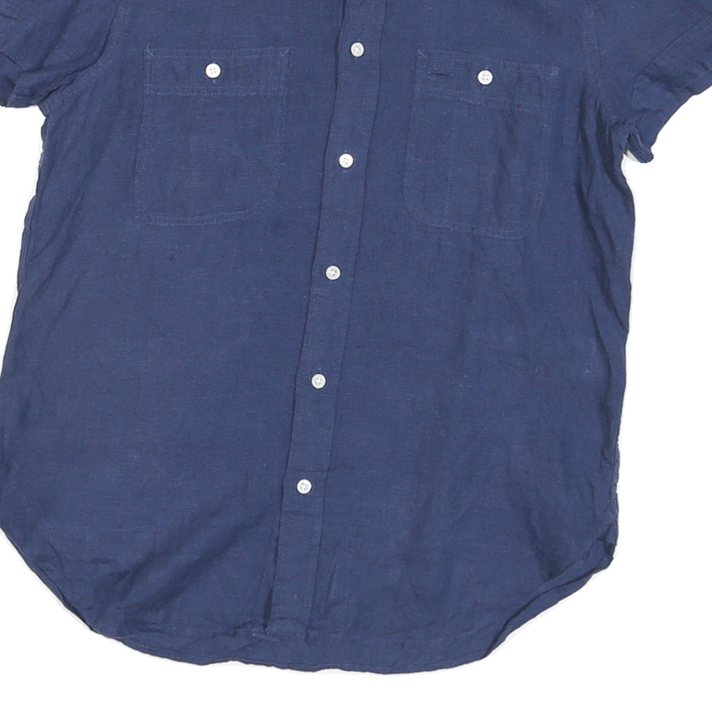 POLO RALPH LAUREN Womens Blue Button Shirt XS Cotton Blend Classic