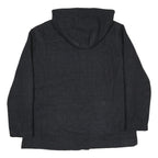 CARHARTT Womens Black Wool Blend Hoodie Jacket XL Woven Zip Hooded Workwear