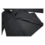 CARHARTT Womens Black Wool Blend Hoodie Jacket XL Woven Zip Hooded Workwear
