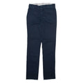 DICKIES 776f Womens Trousers Blue Slim Straight W28 L31