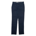 DICKIES 776f Womens Trousers Blue Slim Straight W28 L31