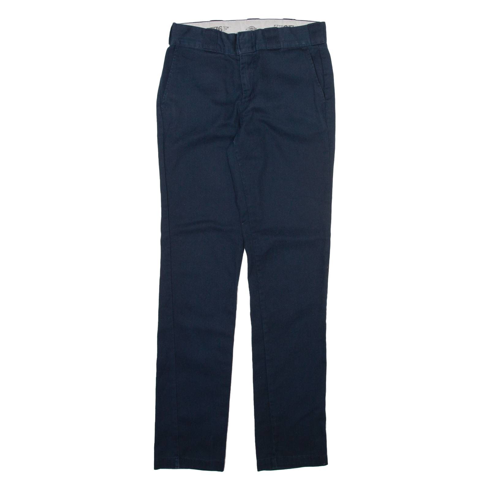 DICKIES 776f Womens Trousers Blue Slim Straight W28 L31