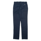 DICKIES 776f Womens Trousers Blue Slim Straight W28 L31