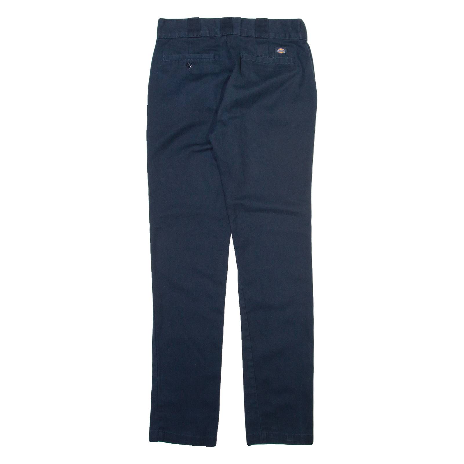 DICKIES 776f Womens Trousers Blue Slim Straight W28 L31