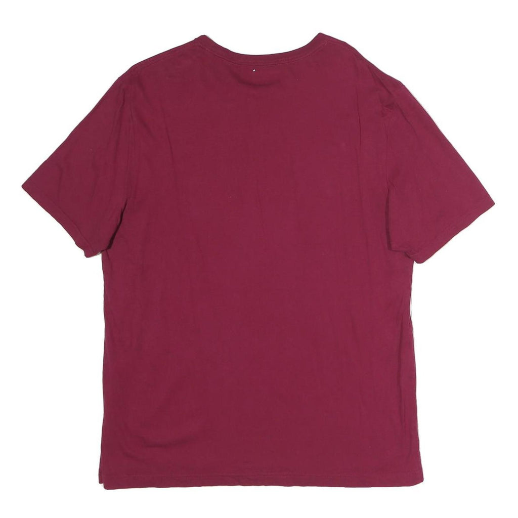 CALVIN KLEIN JEANS Womens Red Graphic T-Shirt M Short Sleeve Crew Neck Logo