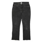 GUESS Womens Black Regular Fit Straight Denim Medium W30 L27 Raw Hem Jeans