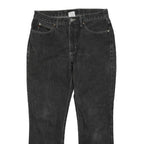 GUESS Womens Black Regular Fit Straight Denim Medium W30 L27 Raw Hem Jeans