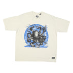 LEVI'S Mens White Graphic T-Shirt M Short Sleeve Crew Neck Octopus Print