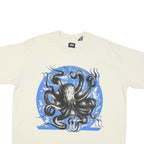 LEVI'S Mens White Graphic T-Shirt M Short Sleeve Crew Neck Octopus Print