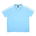 ADIDAS Mens Blue & White Cotton Blend Polo Shirt 2XL Short Sleeve Classic